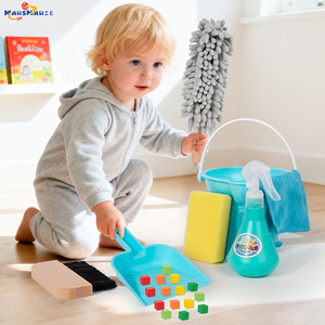 Ensemble de nettoyage pour maison de jeu pour enfants, nouveau, en gros, jouets en plastique simulés, outils de nettoyage, jeux de simulation, jouets de ménage pour enfants - Product Image 2