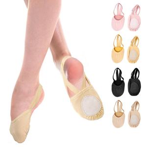 Zapatos <span class=keywords><strong>de</strong></span> Danza con Media Suela <span class=keywords><strong>para</strong></span> Bebés - Zapatos <span class=keywords><strong>de</strong></span> Lona Elástica <span class=keywords><strong>para</strong></span> Niños <span class=keywords><strong>para</strong></span> <span class=keywords><strong>Ballet</strong></span>, Danza Lírica, Moderna y Jazz - Product Image 1