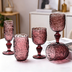Juego <span class=keywords><strong>de</strong></span> Vasos <span class=keywords><strong>de</strong></span> Vidrio con Relieve <span class=keywords><strong>de</strong></span> Color Natural, Vasos <span class=keywords><strong>para</strong></span> <span class=keywords><strong>Vino</strong></span> y Champán, Vaso <span class=keywords><strong>para</strong></span> <span class=keywords><strong>Vino</strong></span> Tinto <span class=keywords><strong>para</strong></span> Bodas - Product Image 3
