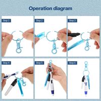 Mini kit stylo infirmière avec porte-clés médical, clip enrouleur de badge et porte-carte d'identité, cadeau de remerciement pour infirmière