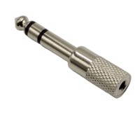 Nouveau laiton nickelé 6.35mm 1/4 pouces mâle 3 pôles prise à 3.5mm stéréo femelle Jack Audio casque adaptateur connecteur