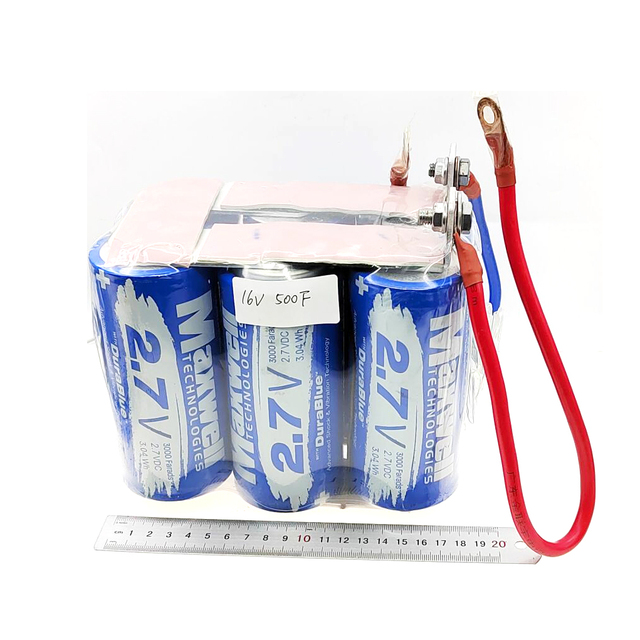 Super capacitor 16v 500f car bettery bank 6* 2.7v 3000 farad ultracapacitor For motor starting