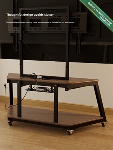 Mueble/Consola de <span class=keywords><strong>TV</strong></span> Móvil de Madera Maciza Estilo Antiguo para Dormitorio o Sala de Estar, Compatible con Televisores de 65 a 100 Pulgadas y Más, DSG042 - Product Image 6