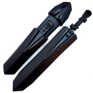 Garde-boue de vélo de montagne 26 pouces en plastique noir à dégagement rapide avec bandes réfléchissantes en stock - Product Image 5