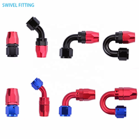 SHENGYU Universal AN4 AN6 AN8 AN10 Lurus 45 90 120 180 Derajat Sambungan Selang Bahan Bakar/Oli Putar Adaptor Kit Baru untuk Mobil