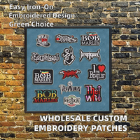 Écussons brodés thermocollants personnalisés en toile écologique, badges colorés avec logo lettre pour vêtements, chapeaux et sacs