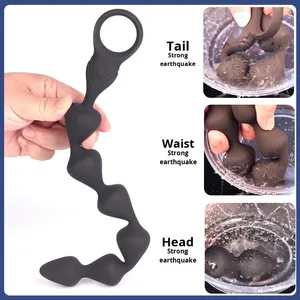 YM Plug anal et dilatateur vaginal en silicone unisexe, perles anales vibrantes, plug anal expansible, jouets sexuels anaux, étanche IP67 - Product Image 5