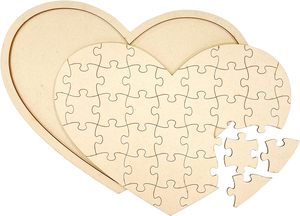 Blank Wooden <strong>Heart</strong> <strong>Shaped</strong> Jigsaw <strong>Puzzle</strong> 11.2x8.4 Inch Unfinished Wooden <strong>Puzzle</strong> Board Wooden <strong>Heart</strong> <strong>Shaped</strong> Canvas <strong>for</strong> DIY - Product Image 3