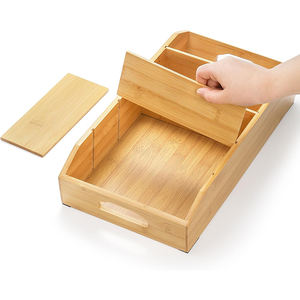 Organizador de Escritorio de Bambú de Estilo Simple WDF, Modelo Temático para el Hogar que Ahorra Espacio, con Recipiente para Especias para Uso Familiar - Product Image 3