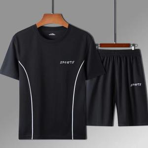 Ensemble de costume de <span class=keywords><strong>basket</strong></span>-ball d'été pour hommes séchage rapide couleur unie T-<span class=keywords><strong>Shirt</strong></span> Shorts Style décontracté Fitness Sportswear grande taille survêtements - Product Image 3