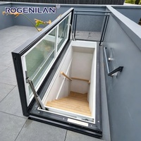 Fenêtre de toit électrique double vitrage Rogenilan pour balcon, en aluminium, avec vitrage Low-E, pour extérieur