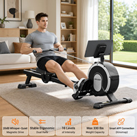 Máquina de Remo Magnética Plegable para Gimnasio en Casa, Remo de Interior con Integración de Aplicaciones, Stock en la UE
