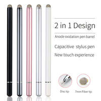 Stylet métallique haute précision 2 en 1, écran tactile capacitif passif, dessin ultra-réactif, écriture fluide, pointe remplaçable