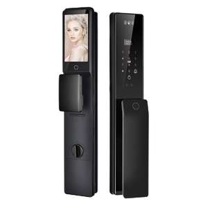 Enrique Xhome Cerradura de puerta de cámara inteligente con huella digital a prueba de agua Nuevo diseño Wifi Reconocimiento facial Video DE SEGURIDAD Dobell para puerta de madera - Product Image 6