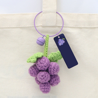 Handgemaakt Ontwerp Schattige Gehaakte Gebreide Sleutelhanger Poppen Dieren Bloem Fruit Speelgoed Sleutelhanger Hanger Gehaakte Sleutelhanger