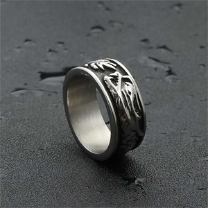 European Style <b>Titanium</b> Steel Dragon <b>Ring</b> Men's Punk Animal Design Silver Color Jewelry Gift 26090 - Product Image 3