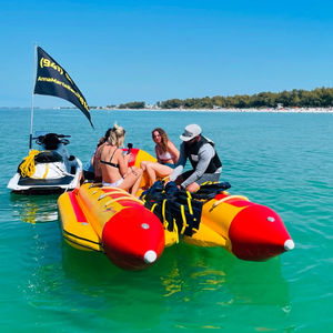 Bateau banane gonflable remorquable à double rangée pour 10 passagers, pour sports nautiques, ski nautique, jeux aquatiques pour adultes et enfants - Product Image 5