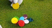 Marqueurs de balle de golf 24 mm en plastique, marqueurs de position de golf colorés et transparents, accessoires pour le marquage des balles de golf