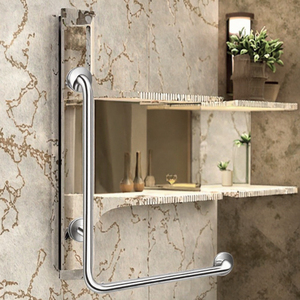 HUCI Umweltfreundliche Moderne Design-Edelstahl-Haltegriffe, Barrierefrei, Rutschfest, Schwarz, für Senioren und Behinderte im Badezimmer und WC - Product Image 3