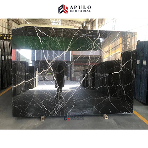 Piastrelle per Pavimenti in <span class=keywords><strong>Marmo</strong></span> Nero Lucido Cinese Nero Marquina/Margiuna, Grandi Lastre di <span class=keywords><strong>Marmo</strong></span> Belga dello Zimbabwe <span class=keywords><strong>con</strong></span> Venature Bianche - Product Image 3