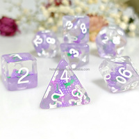 7 pièces/ensemble Transparent mdn dés D4 D6 D8 D10 D12 D20 jeu dés moule polyédrique jouer jeu jouets pour décor à la maison jeux accessoire