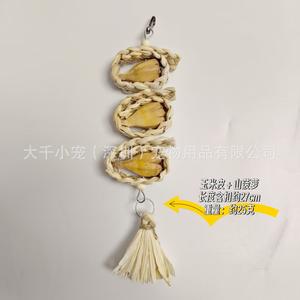 Persediaan mainan kunyah burung bayan Tiongkok celupan alami menghilangkan kebosanan daun jagung buah Cuttlebone Peony <span class=keywords><strong>Cockatiel</strong></span> - Product Image 2