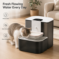 Distributeur d'eau automatique pour chat et chien, écran LCD, chauffage à température constante, grand réservoir d'eau, facile à nettoyer, séparation propre/salissure