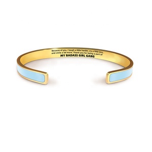 ठीक कस्टम मेरे बैज लड़की गैंग रंग के अंदर रंग के रंग का चूरा रंग रंगीन बयान प्रतिज्ञा ब्रेसलेट - Product Image 5