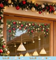 Autocollants de fenêtre de Noël pour hôtel, club, bureau, vitrine, grandes décorations statiques en forme de flocon de neige, décorations de vitrine pour les fêtes