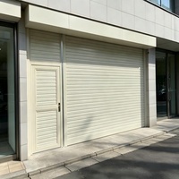 Porte de garage automatique en aluminium avec volet roulant et accès piéton, petite porte de 8 pieds pour villa, résidence, entrepôt