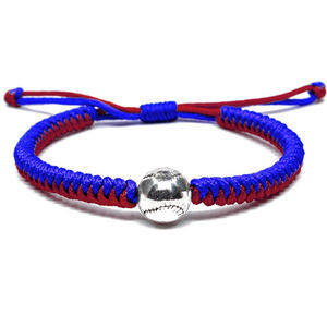 Venta al por mayor de fútbol encanto hecho a mano cuerdas trenzadas pulsera tejida Copa Europea de fútbol cuerda trenzada pulseras Fans regalos - Product Image 6