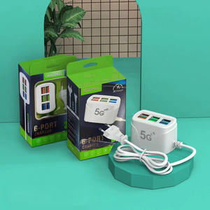 <span class=keywords><strong>Cargador</strong></span> de 6 Puertos USB 5V/3.1A de Carga Rápida, Adaptador de Enchufe Multi-Puerto, Centro de Carga Inteligente - Product Image 1