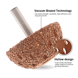 SHDIATOOL Cabezal de Pulido Tipo Cuenco de Acero de Tungsteno de 42/55mm con Vástago Redondo/de Ajuste Rápido <span class=keywords><strong>para</strong></span> Reparación de Neumáticos - Product Image 5