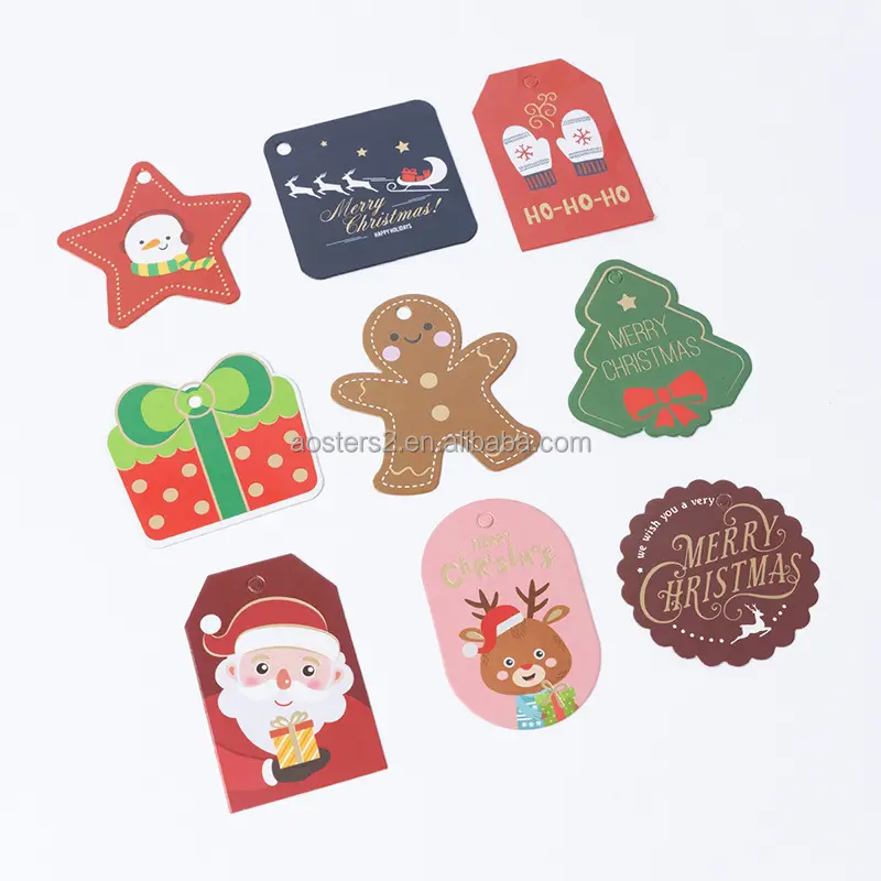 Colorful Christmas hang card Creative Candy Packing cards cute decorating cards