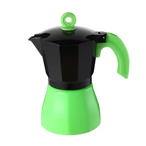 Cafetera personalizada OEM para café, estufa, cafetera Espresso, 6 tazas, cafetera Moka de aluminio y acero inoxidable