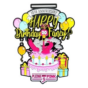 Medallas Deportivas de Maratón Rosa Personalizadas de Imitación de Metal Dorado Antiguo Moderno, Fabricadas por Oneway, Niqueladas - Product Image 4