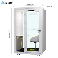 Cabine insonorisée moderne IBooth pour bureau et domicile avec design modulaire pour hôtel, hôpital, école - Panneaux acoustiques écologiques
