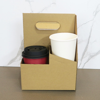 Carton ondulé café papier porte-gobelet plateau à emporter 2 4 tasses boisson pack chaud froid boire plateau de transport