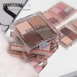 Paleta <span class=keywords><strong>de</strong></span> Sombras <span class=keywords><strong>de</strong></span> <span class=keywords><strong>Ojos</strong></span> Cosméticas Personalizadas al por Mayor, 4 Colores Brillantes, Mate, Alta Pigmentación, Brillo Natural, Maquillaje <span class=keywords><strong>de</strong></span> <span class=keywords><strong>Ojos</strong></span> - Product Image 2