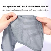 Chapeau de pêcheur unisexe à large bord respirant et à séchage rapide pour l'été, avec protection faciale, idéal pour la randonnée et la protection solaire, 100% polyester, motif panda