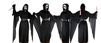 Masque à capuche Scream pour costume, ensemble d'accessoires pour fête d'Halloween, masque visage de fantôme