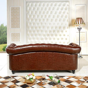 Sofá de Cuero de Estilo Contemporáneo para Sala de Estar, Cafetería, <span class=keywords><strong>Bar</strong></span> u Oficina, Estilo Europeo Moderno con Patas de Madera - Product Image 3