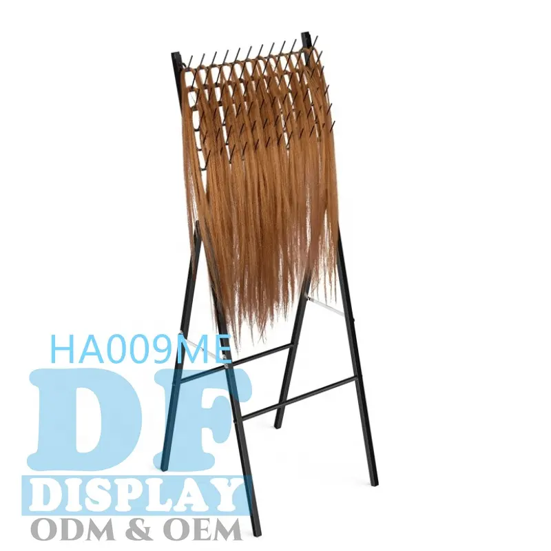 Metal braiding rack floor standing hair extension display stand braiding hair rack for retail shop