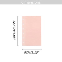 FB TK vente chaude fentes pour cartes en PVC Transparent 6 anneaux A7 taille Agenda planificateur couvre avec 3 options de couleur et 2 pochettes