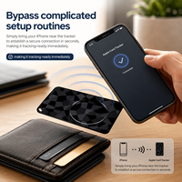 Traceur de cartes certifié MFi pour Apple Find My, traceur de portefeuille ultra-fin, localisateur GPS Bluetooth, chercheur d'objets pour iPhone IOS