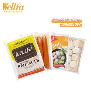 ถุงซีลสุญญากาศสำหรับบรรจุอาหารปลาบอลฟิล์มด้านบนพิมพ์ลายไส้กรอกอาหารทะเลเนื้อออกแบบได้ตามต้องการ - Product Image 1