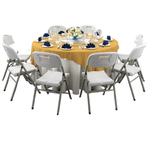 Grande <span class=keywords><strong>table</strong></span> à manger pliable d'extérieur au design moderne avec combinaison de chaises à plateau tournant Design simple pour le salon à usage domestique - Product Image 1