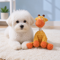 Jouet pour chien en peluche girafe mignon, couineur et à tirer, compagnon de jeu pour chiens et petits animaux