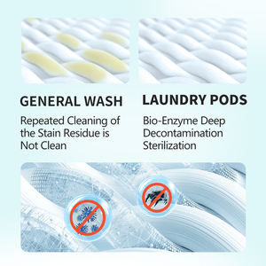 निः शुल्क नमूना हाइपोएलर्जेनिक 4-इन-1 डिस्पोजेबल लॉन्ड्री डिटर्जेंट पोड्स, परिधान उपयोग के लिए लंबे समय तक स्थायी सुगंध - Product Image 3