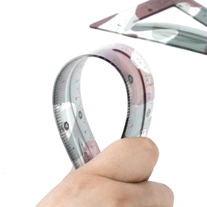 Yalong Linh Hoạt Nhựa Colourful Ba Đo Công Cụ Cai Trị 20Cm Trường Cai Trị Cho Bé Trai - Product Image 5